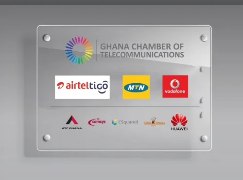 Ghana Chambers of Telcos display logos of various Telcos in Ghana