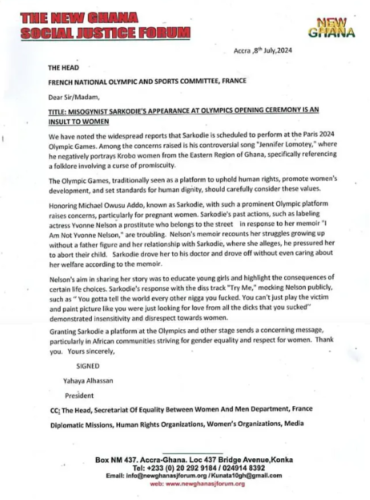 Document from protest group outlining their demands and concerns regarding a specific issue or event.