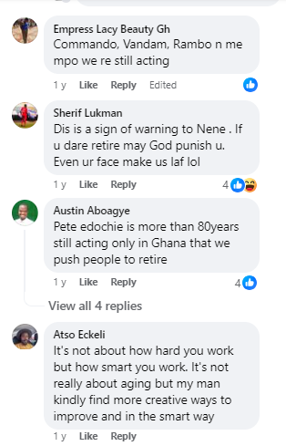 ### Alt Text for Fans' Reactions Snapshot ImageA collage of social media posts from fans expressing their love and support for Ras Nene, urging him to reconsider his retirement decision. The posts highlight the deep connection and impact the actor has had on his audience.